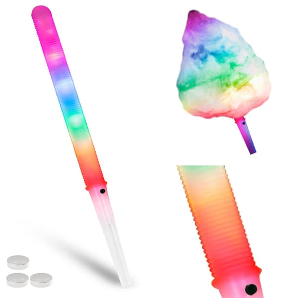Lysande LED-sockervaddspinnar 7 FUNKTIONER 1 st.