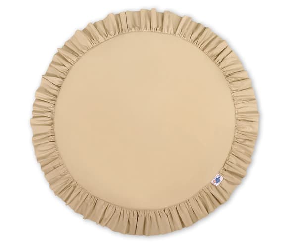 Legemåtte med flæser - beige
