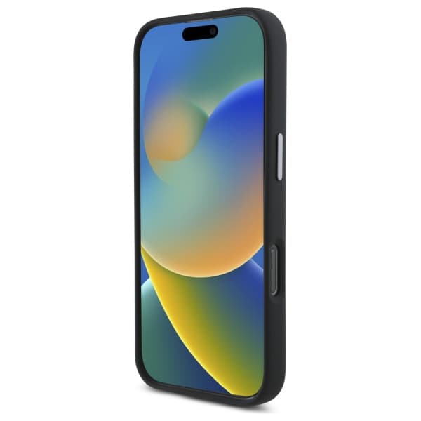 DKNY Liquid Silicone Metal Logo Cover til iPhone 16 Pro Max, Sort