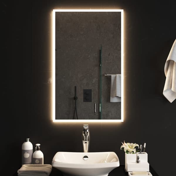 vidaXL Badrumsspegel med LED, 50x80 cm