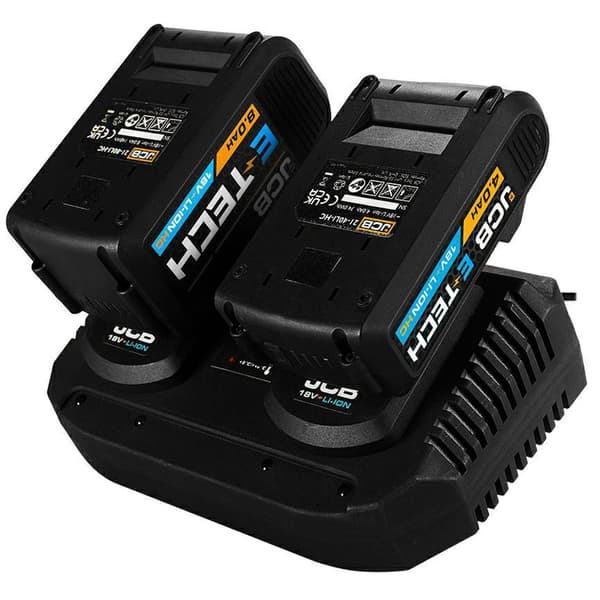 Batterioplader - dobbelt 18V 2x3,5A