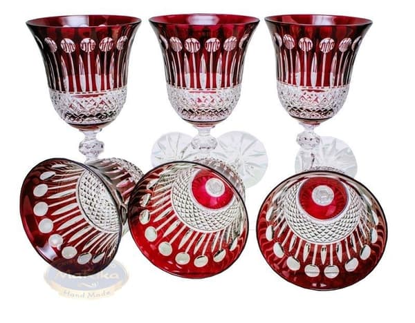 Rubin krystal vinglas 280 ml franske