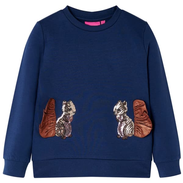 Børnesweatshirt, marineblå, 104
