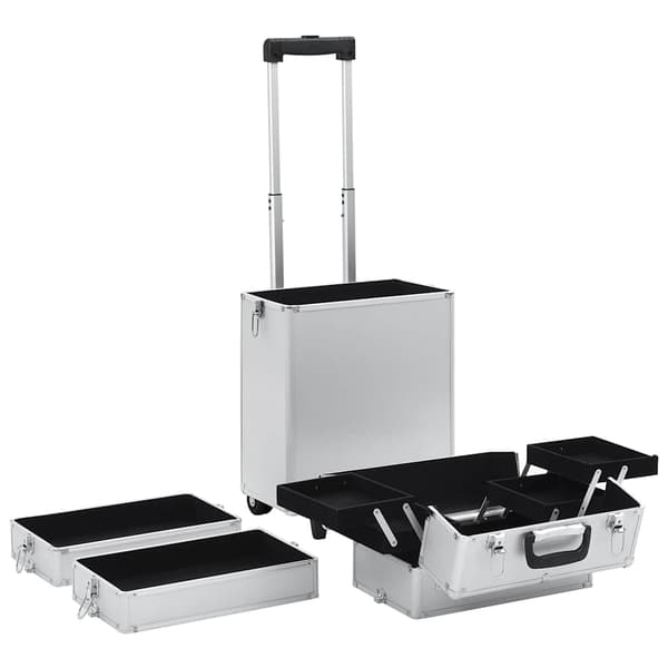 vidaXL makeup-vogn aluminium sølv