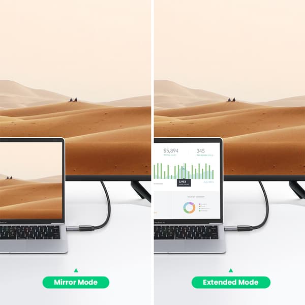 USB-C - HDMI 4K -videosovitin, harmaa
