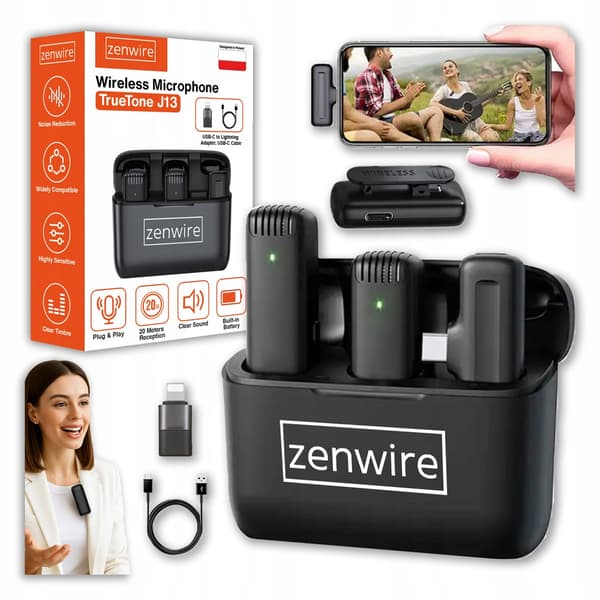 Langaton USB-C Bluetooth-kondensaattorimikrofoni Zenwire J13 -puhelimelle