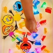 Julia Vandglød Sensoriske Terninger Sæt, Orange, Glo Pals