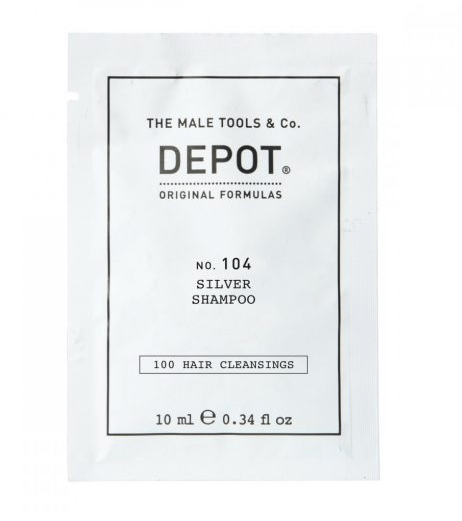 Depot NO.104 Silverschampo för grått, vitt eller blekt hår 10 ml
