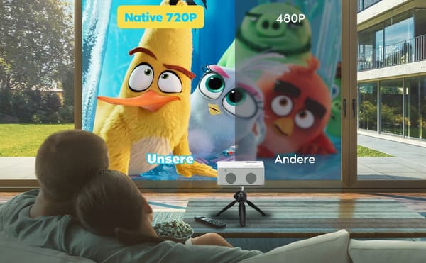 Miniprojektor iOS Android Windows Bluetooth 1080P fungerer med TV Stick hdmi