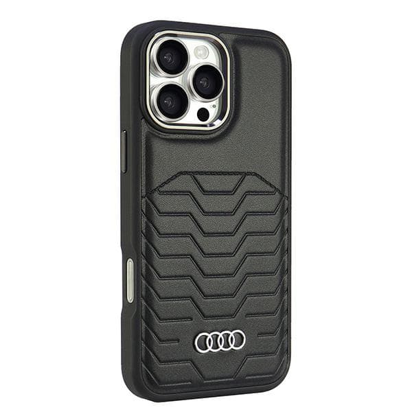 Audi MagSafe-etui i kunstlæder til iPhone 16 Pro Max, sort