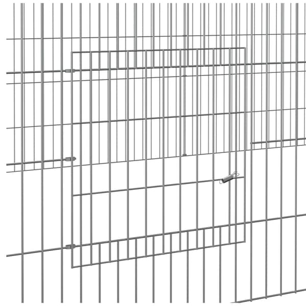 vidaXL kaninbur, 5 paneler, 541x109x54 cm, jern