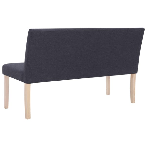vidaXL Bänk, 139,5 cm, mörkgrå, polyester