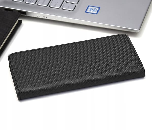Etui til SAMSUNG S21 PLUS/S21+ SMART BOOK MAGNET SORT + GLAS