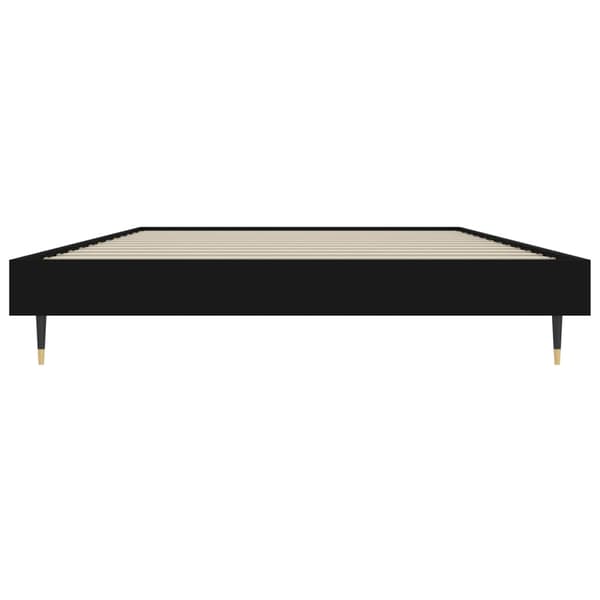 vidaXL sengestel sort 90x200 cm træbaseret materiale