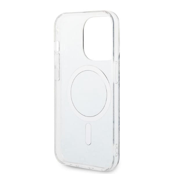 Guess GUBPP14XH4EACSB Etui + Oplader Sæt iPhone 14 Pro Max 6,7" blå/blå hårdt cover 4G Print MagSafe