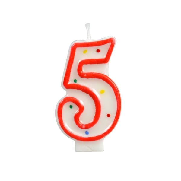 Numerokynttilä 5 pistettä