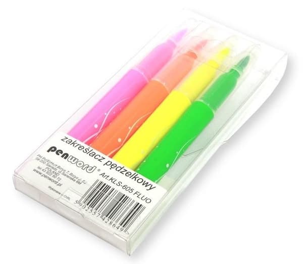Fluo pensel highlighter 4 farver