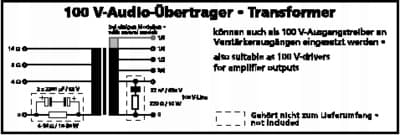 Monacor TR-1005 - 100V ljudtransformator