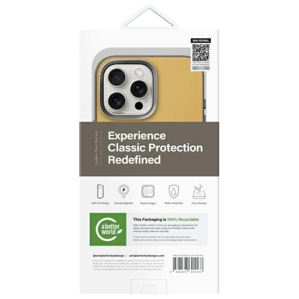 UNIQ Lyden DS-cover til iPhone 16 Pro Max, gul-grå