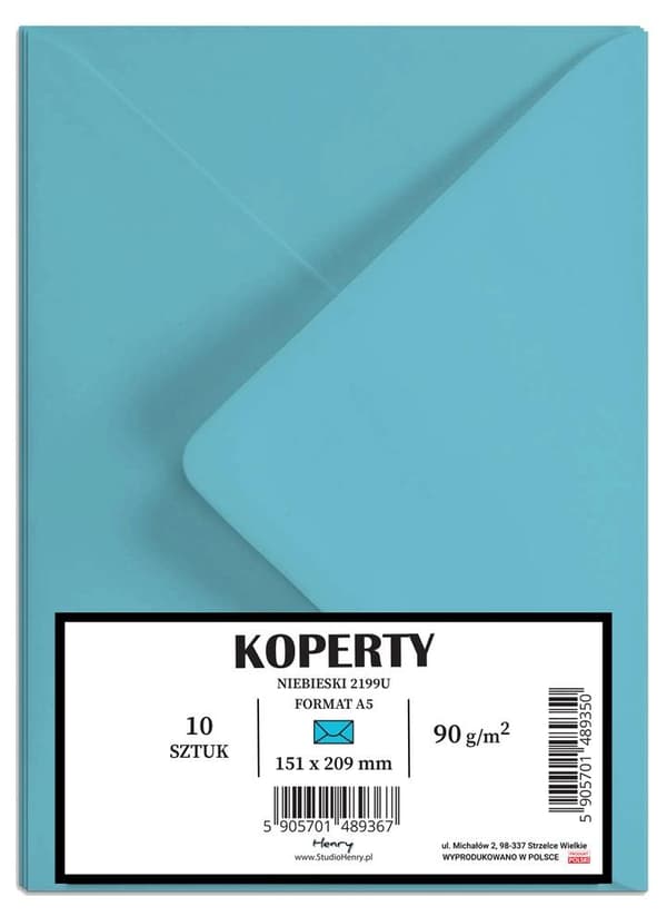 A5 siniset kirjekuoret 10 kpl