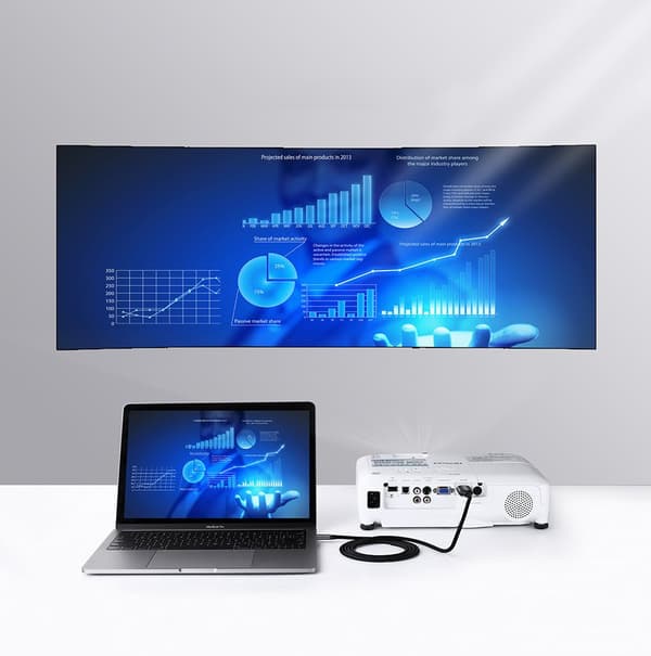 HDMI til USB-C 4K 60Hz 1,5m sort-gråt adapterkabel