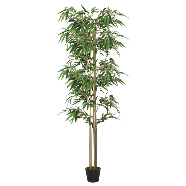 vidaXL Konstgjord bambu, 988 blad, 150 cm, grön