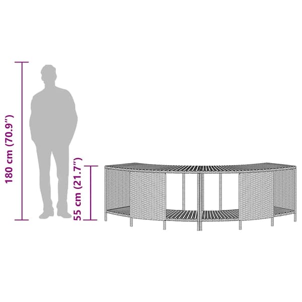 vidaXL spaskabe, sæt med 2, sort, polyrattan