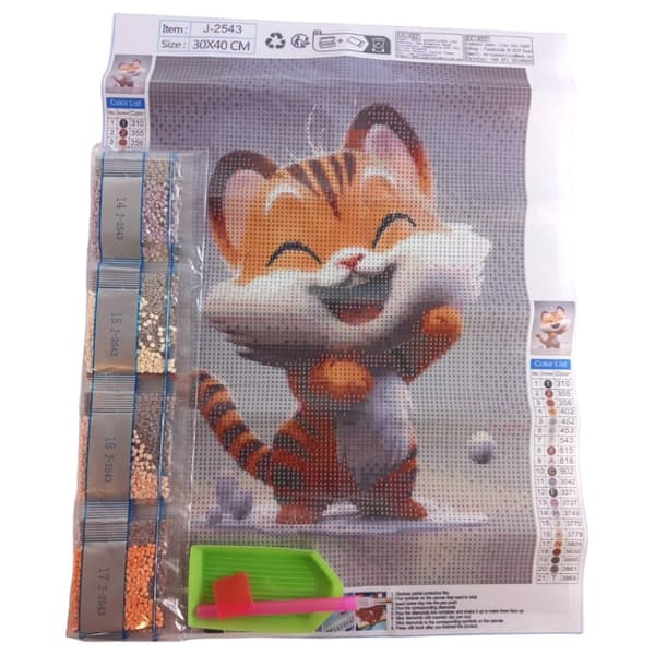 5D diamantbroderi DIY diamantmålning Tiger