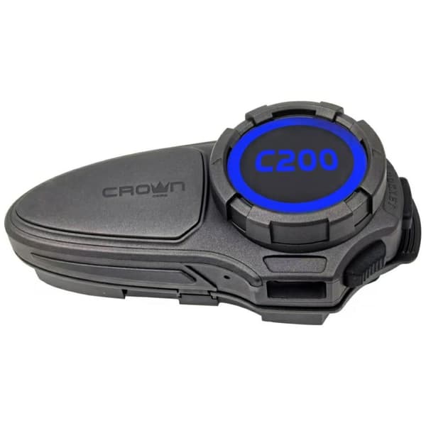 Crown C200 Mesh Bluetooth Motorcykel Intercom Sort