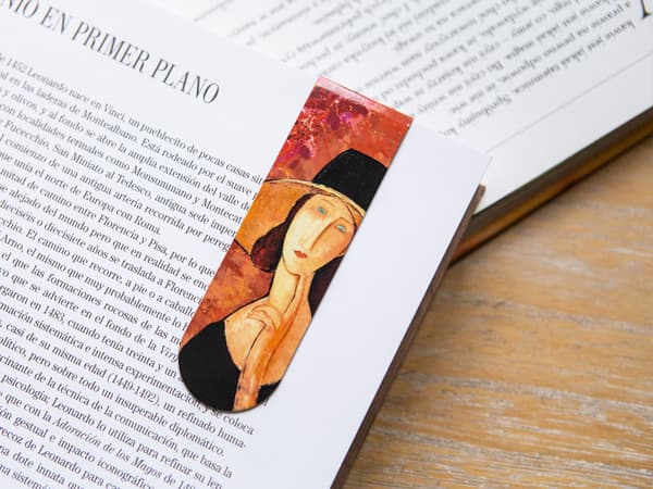 Magnetisk bogmærke - A. Modigliani, Kvinde med hat (CARMANI)