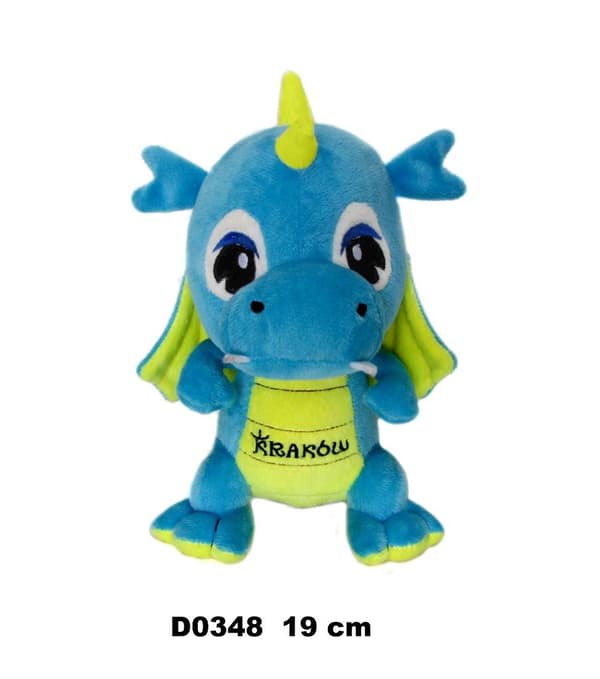 Drage "Krakow" blå gul 19cm