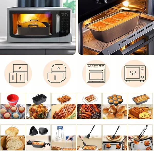 XXL-sæt med 23 tilbehør til Ninja/Philips Airfryer, Ninja-tilbehør, forme