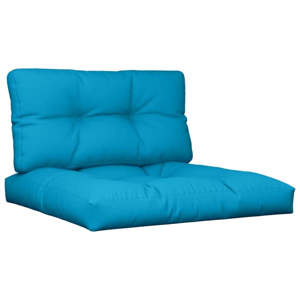vidaXL Pallsoffkuddar, set om 2, blå, tyg