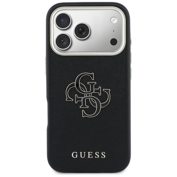 Guess FW Resin Logo Cover til iPhone 17 Pro Max Sort