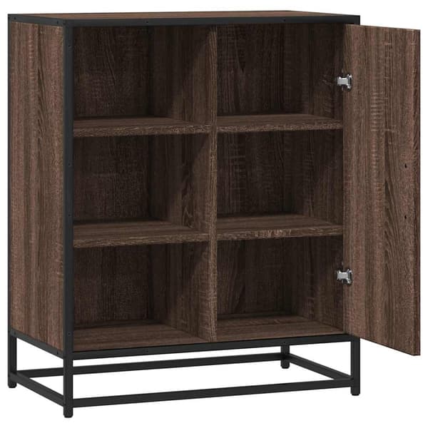 vidaXL kommode, brun eg, 62x35x76 cm, træbaseret materiale