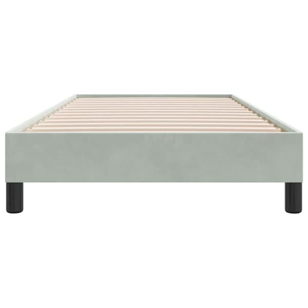 vidaXL Sängynrunko ilman patjaa, harmaa, 80x220 cm, sametti