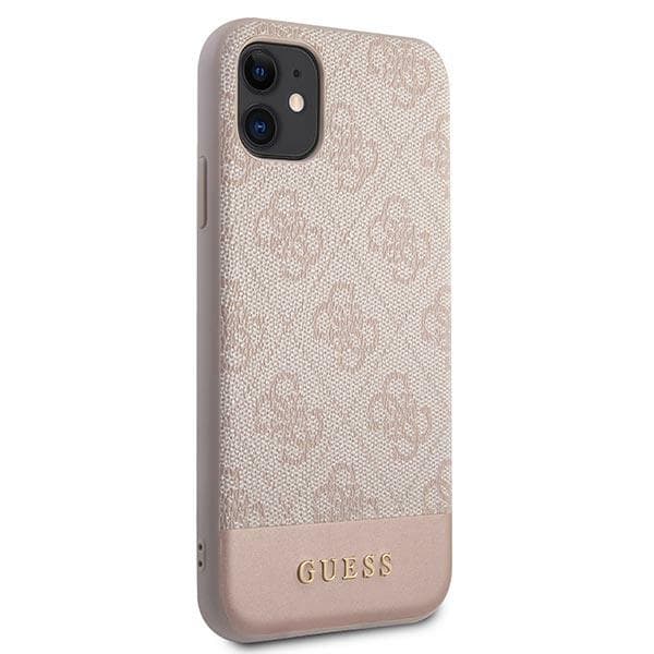 Guess 4G Stripe Collection-etui til iPhone 11 / Xr, lyserød
