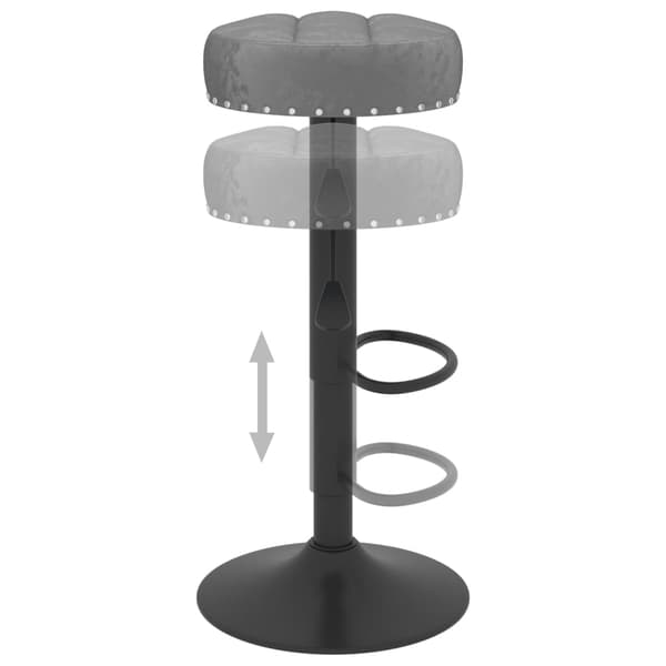 vidaXL Barstolar, set om 2, mörkgrå, klädda i sammet