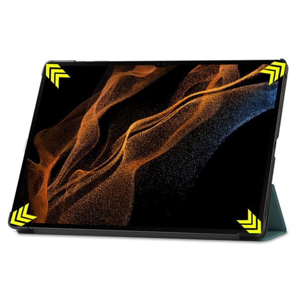 Samsung Galaxy Tab S9 Ultran kotelo, Smartcase, vihreä