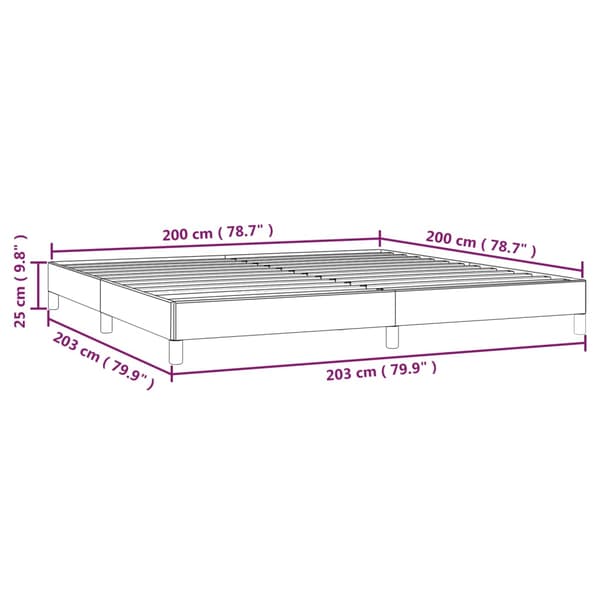 vidaXL sengestel sort 200x200 cm kunstlæder