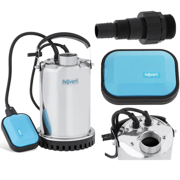 Dykpumpe til have, rustfrit stål, 400W, 7000l/t, op til 8m