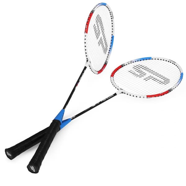 PASSAR ETT BADMINTONSET MED 2 RACKETS OCH EKRAR
