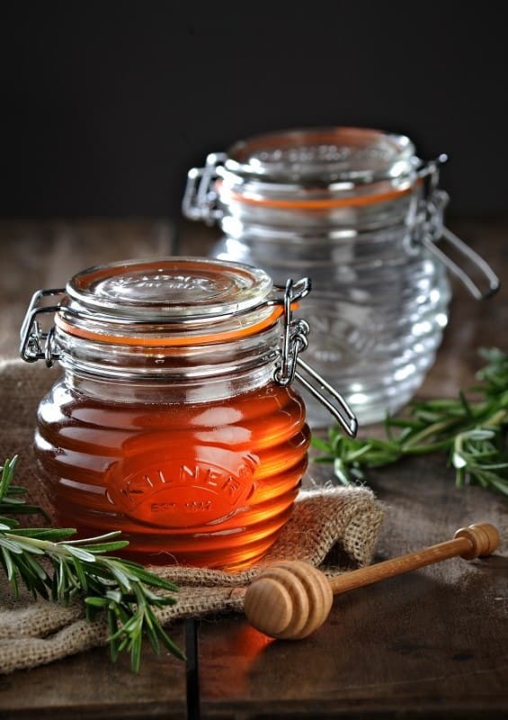 Honungsburk med strömspare, presentförpackning / Kilner
