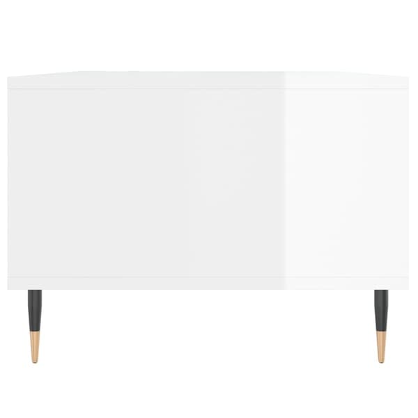 vidaXL Soffbord högglansvitt 90x50x36,5 cm