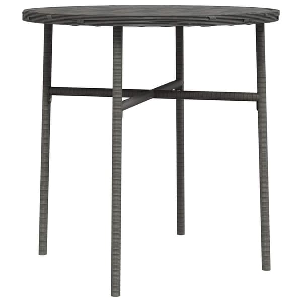 vidaXL Teepöytä, harmaa, 45 cm, polyrottinki