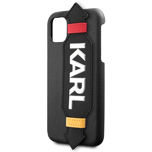 Karl Lagerfeld -ranneke iPhone 11 Prolle, musta