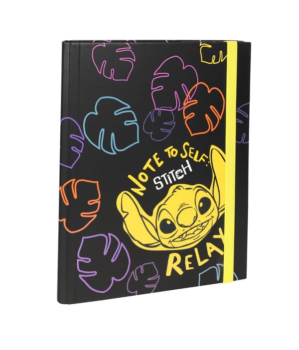 Disney Black. A4 papmappe med elastik, 3 cm. Stitch 2