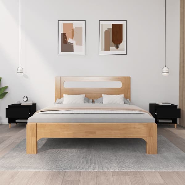 vidaXL Sängbord, set om 2, svart, 50x46x50 cm