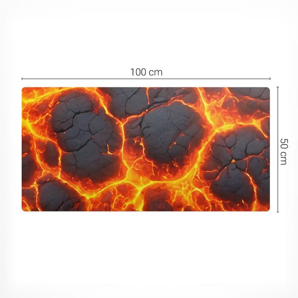Lava Cracks skriveunderlag til grafiske designere 100x50 cm