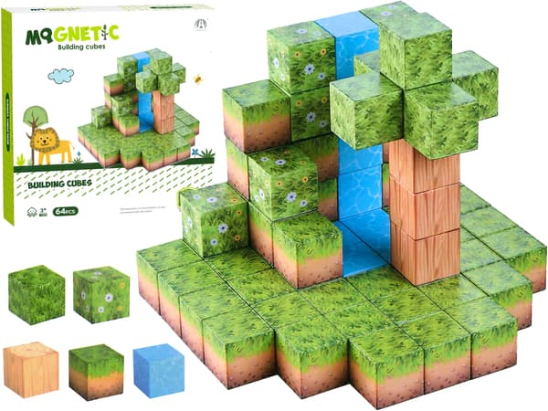 Magnetiska byggklossar Pixelkuber 64 bitar 3D